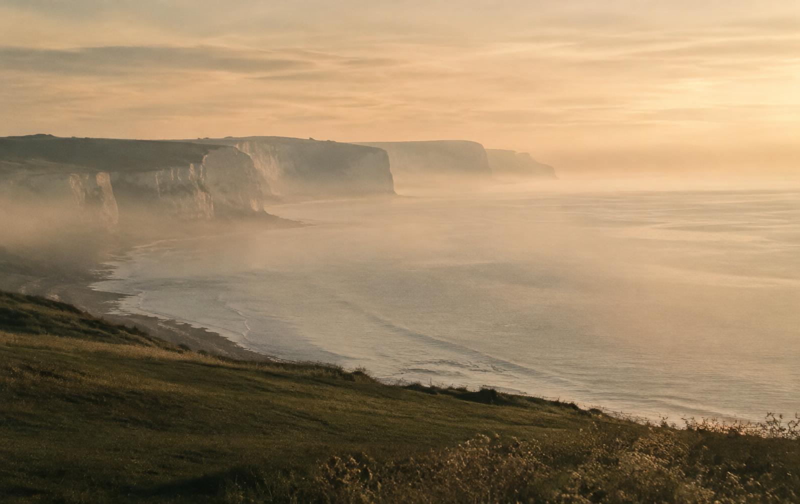 A coastal path overlooking the sea